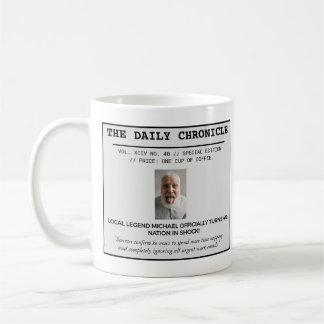 Mug Page de première de journal vintage drôle pour un