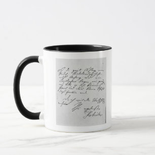 Mug Page de texte avec sa signature