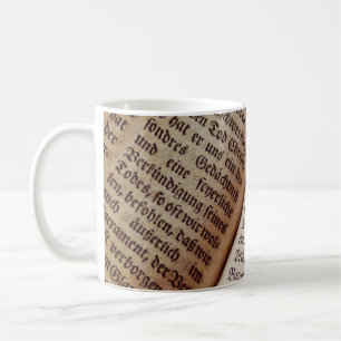 Mug Page du livre biblique écriture texture