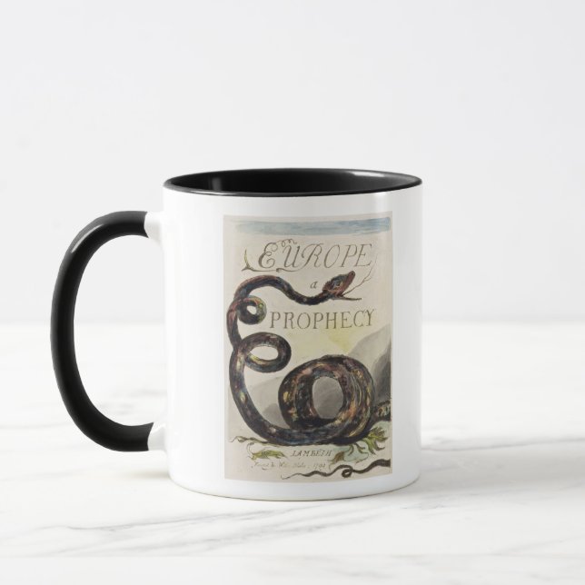 Mug Page titre de la "Europe. Une prophétie", 1794 (Gauche)