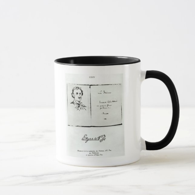 Mug Page titre de "Les Poemes" par Edgar Allan Poe (Droite)