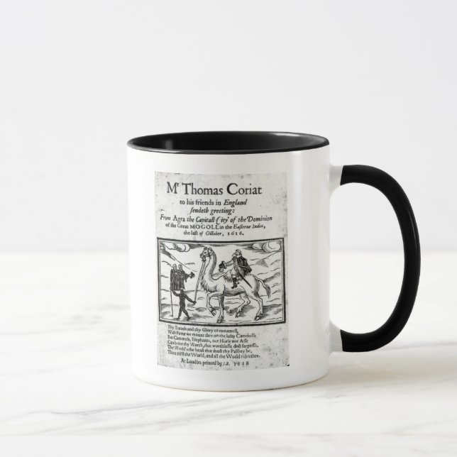 Mug Page titre, travles de Thomas Coryat en Inde (Droite)