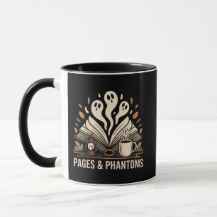 Mug Pages d'olive chaudes et fantômes Lecteur Éffrayan