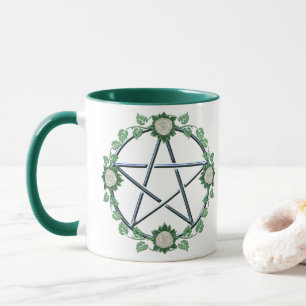 Mug Païen de pentagramme de Wicca de pentagone étoil