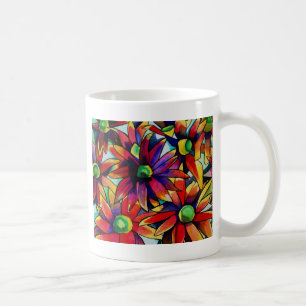 Mug Paille marguerite art fleur sauvage multicolore