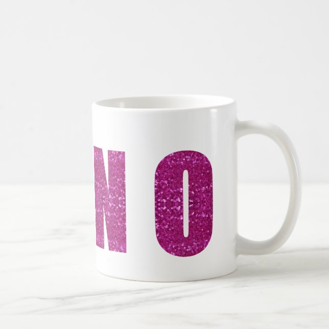 Mug paillée rose non (Droite)