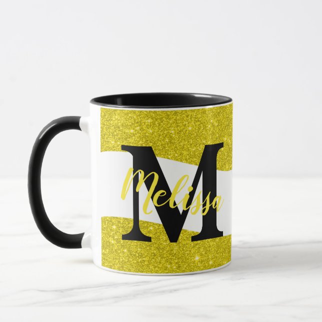 Mug pailleté personnalisé (Gauche)