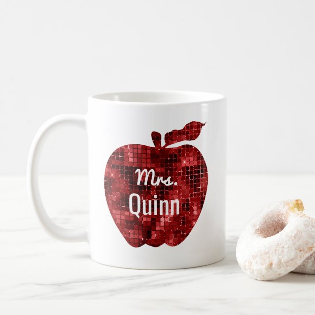 Mug Paillette fascinante Apple rouge de Faux de (Avec donut)