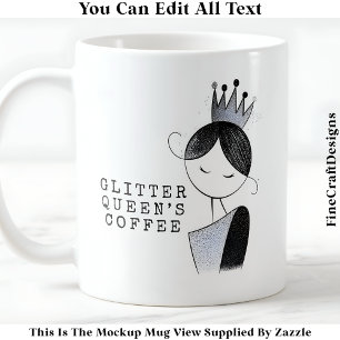 Mug Paillette Personnalisée Brillante Reine 037 Nouvea