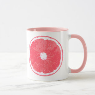 Mug Paillettes de pamplemousse rose Peinture numérique