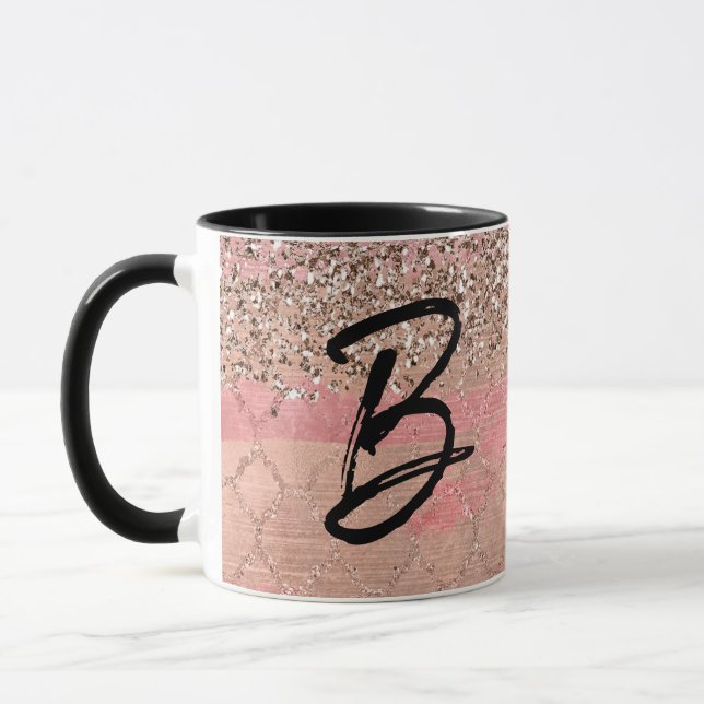 Mug Paillettes Rose Fard Princesse Indienne Marocaine  (Gauche)