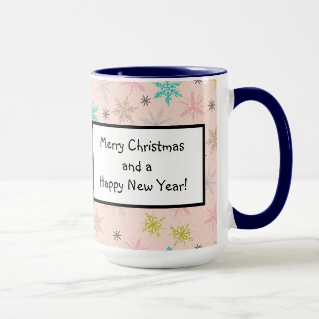 Mug Paillettes rose Turquoise Lime Vert Gris (Droite)