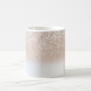 Mug Paillettes tendance cool, argent - Personnalisé