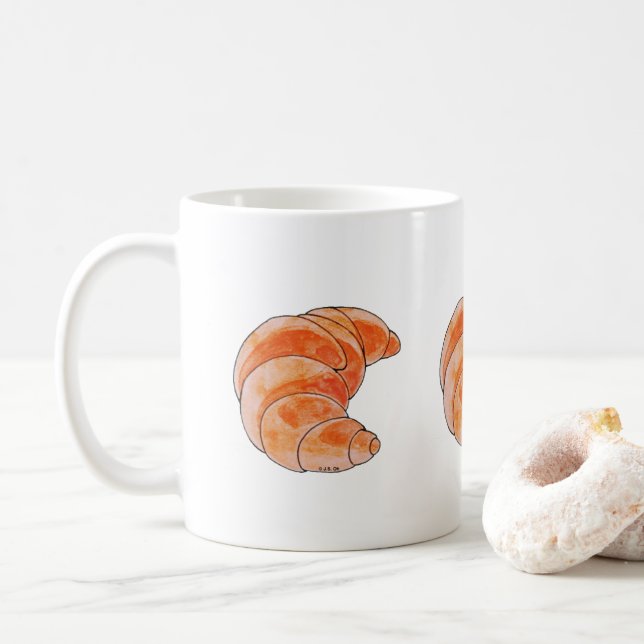 Mug pain aux croissants bruns (Avec donut)