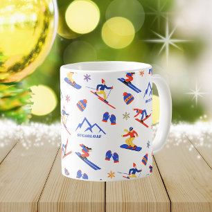Mug Pain de sucre Mountain Maine Ski Motif de snowboar