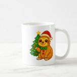Mug Pain d'épice homme Sloth Santa Hat sapin de Noël<br><div class="desc">Pain d'épice homme Sloth Santa Hat sapin de Noël</div>