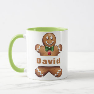 Mug Pain d'épice personnalisé homme Nom personnalisé N