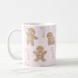 Mug Pain d'épices de Noël Musique rose
