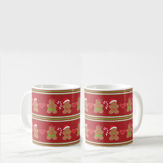 Mug Pain d'épices Homme Bandes horizontales rouges et
