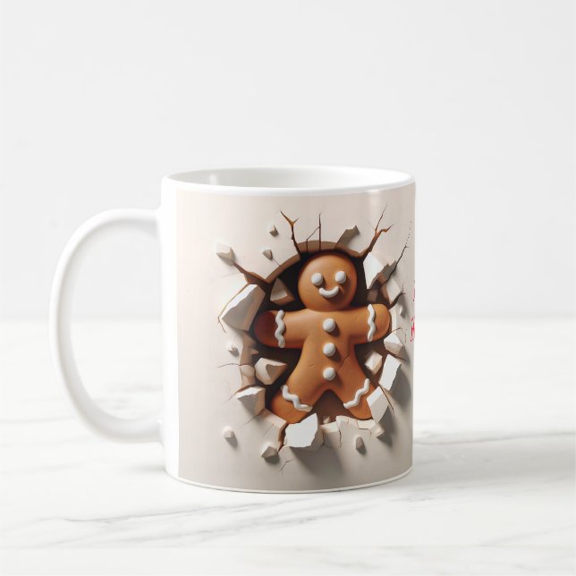 Mug Pain d'épices Homme en 3D Petit Noël (Gauche)