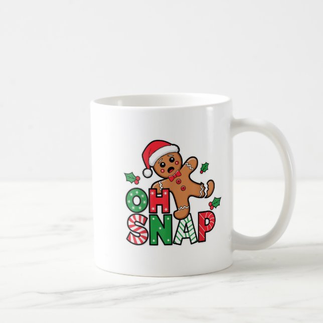 Mug Pain d'épices Homme Oh Snap Noël Funny Cookie Bak (Droite)