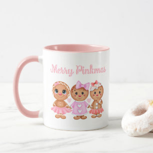 Mug Pain d'épices rose Musique de Noël