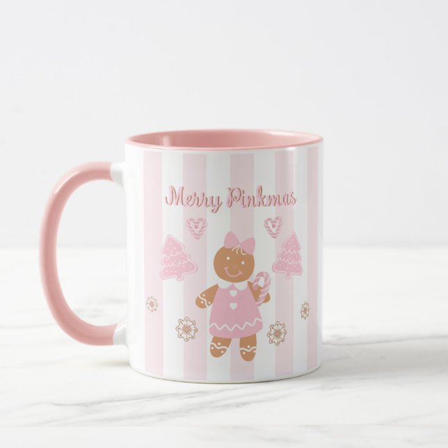 Mug Pain d'épices rose Musique de Noël (Gauche)