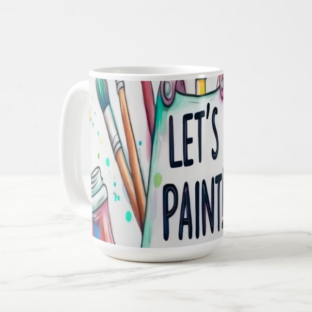 Mug Paint Brushes Let's Paint (Devant gauche)