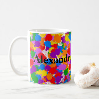 Mug Paint Rainbow Abstrait