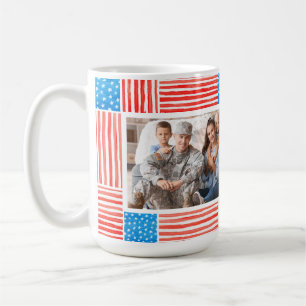 Mug Painted Independence Custom American Flag Photo