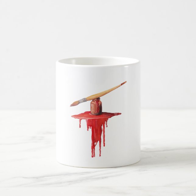 Mug painting red (Centre)