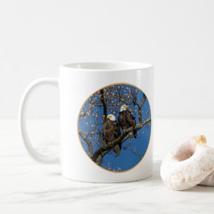 Mug Paire/Bordure d'aigle à tête plate