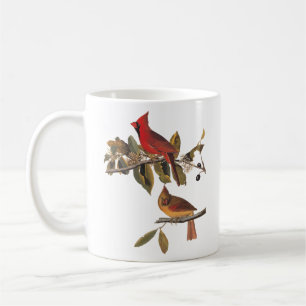 Mug Paire cardinale Audubon en amandiers sauvages
