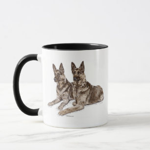 Mug Paire de chiens bergers allemands
