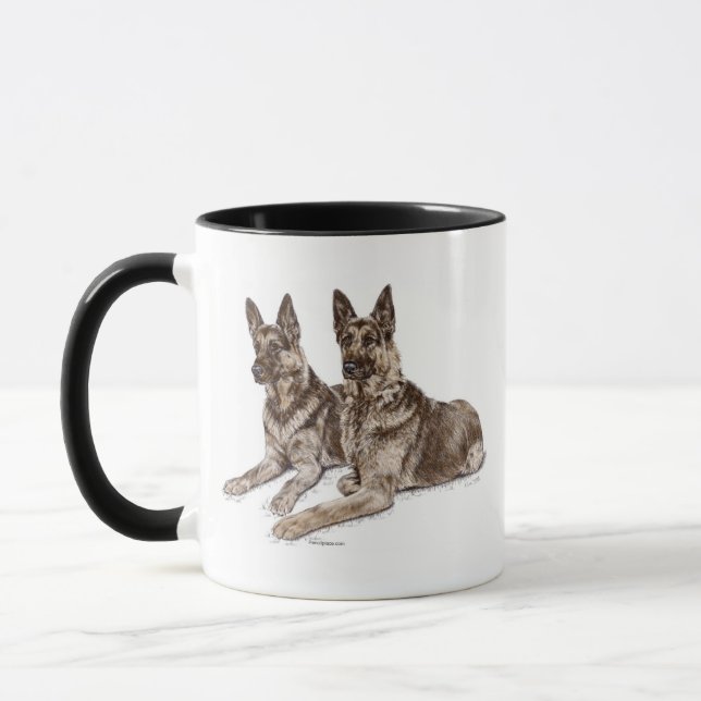 Mug Paire de chiens bergers allemands (Gauche)