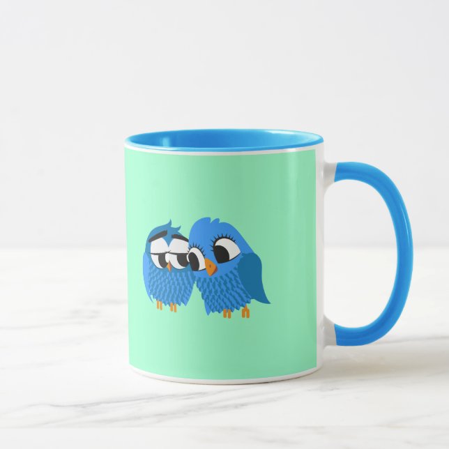 Mug Paire de chouettes en amour (Droite)