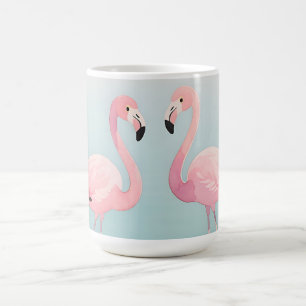 Mug Paire de flamants roses aquarelle sérénité