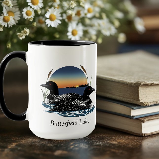 Mug Paire de Loon du lac Butterfield (Créateur téléchargé)