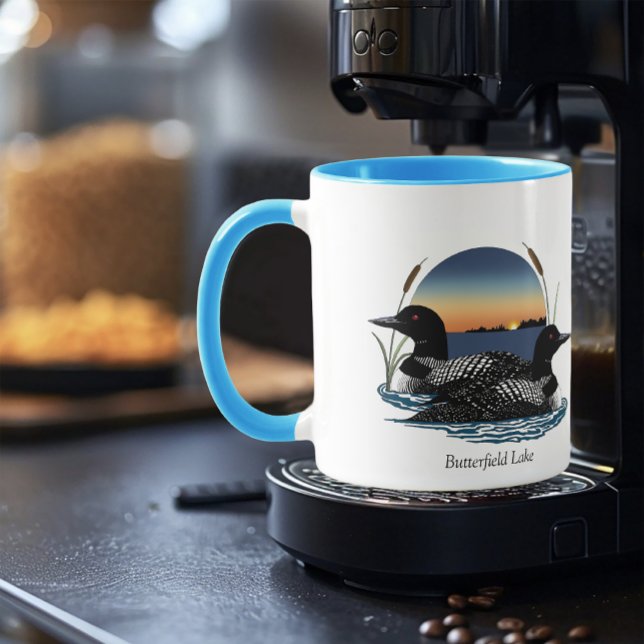Mug Paire de Loon du lac Butterfield (Créateur téléchargé)
