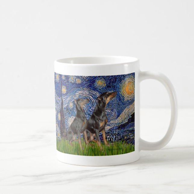 Mug Paire Doberman - Nuit étoilée (Droite)
