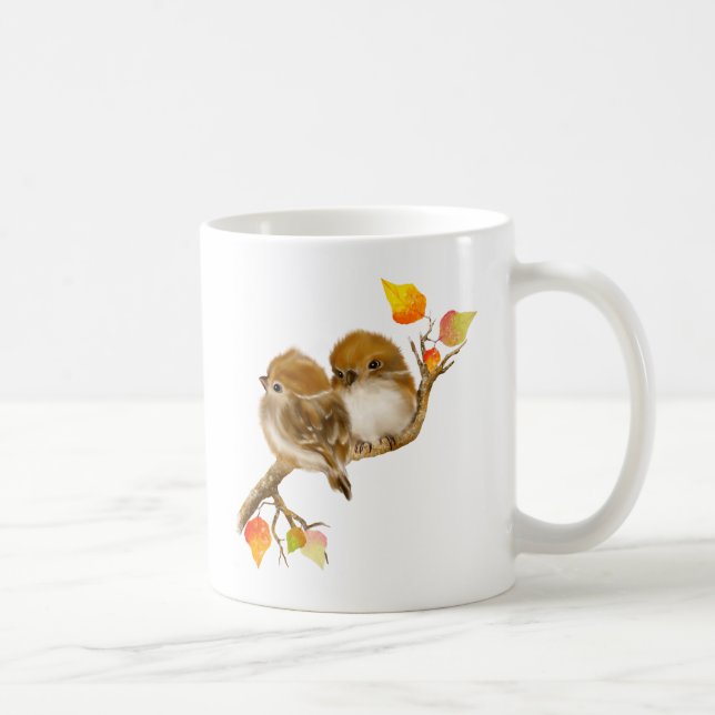 Mug Paire mignonne de Bruants Boue d'Oiseau (Droite)