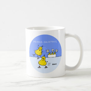 Mug Paires amusantes Figure Patinage Poires de dessin