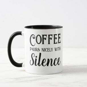 Mug Paires de café bien avec silence