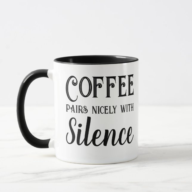 Mug Paires de café bien avec silence (Gauche)