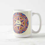 Mug "Paisley Dreidel"<br><div class="desc">Mug "Paisley Dreidel." Profitez de cette tasse Hanoukka pour vous-même, ou pour quelqu'un sur votre liste de cadeaux. Amusant de le remplir avec des bonbons, comme des dreidels et des pièces de chocolat/gélule, envelopper de cellophane et de la cravate avec un arc. Personnalisez en choisissant votre style de police préféré,...</div>