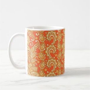 Mug Paisley Floral ethnique sans couture Motif. Arabe