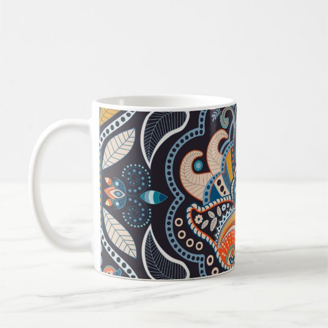Mug Paisley Floral : Motif indien foncé (Gauche)
