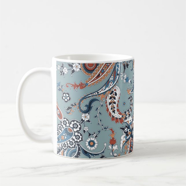 Mug Paisley indien tendance : arrière - plan sans cout (Gauche)