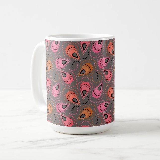 Mug Paisley motif. (Devant gauche)