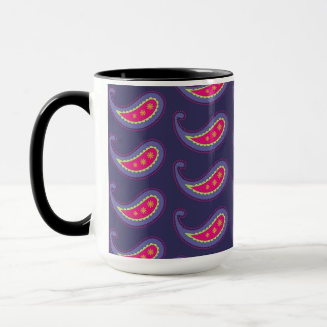 Mug Paisley rose et violet (Gauche)